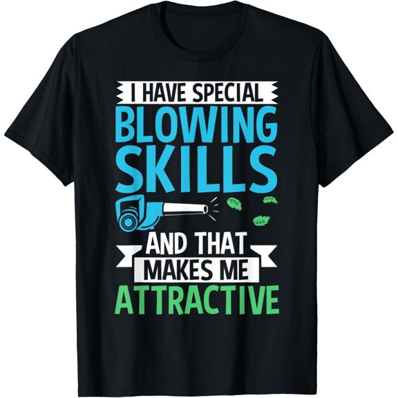 Leaf Blowing Lawn Blower Grass Blowing Garden Leaf Blower T-Shirt men and women can wear, black, white, gifts
