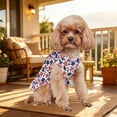 thumbnail image 5 of Dmlowu 4th of July Patriotic Dog Dress, Red White Blue Star Pattern Dog Clothes, Breathable Summer Party Outfit for Pets (5.5-8.8 lbs), 4th of July Decorations, 5 of 7