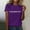 Purple, variant on SHITINN Women Blouses T Shirts for Women Graphic Tee Clothes Summer Short Sleeve Top Women's Short Sleeve Tops Summer Tops for Women