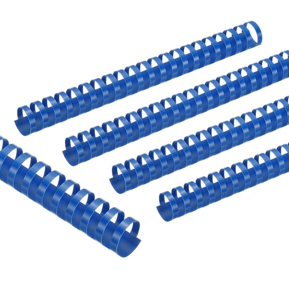 Uxcell 28mm (1-1/8") Plastic Binding Combs, 10 Pcs 21 Rings Comb Binding Spines 240 Sheet Capacity Letter Size for Binding Paper Sheets, Blue