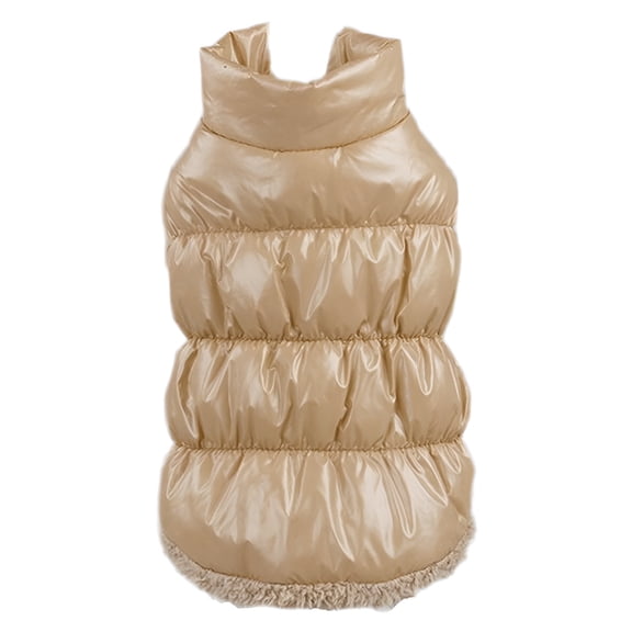GASTROPOD Dog Coat,Warm Layer Dog Jacket,Cold Protection Dog Clothes for Small Dogs,Beige,M
