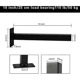 thumbnail image 4 of Shelf Bracket Brackets 25cm, Industrial Bracket Wall Shelf Invisible Fixing Vintage Brackets Wall Bracket DIY Metal Bracket Black with Screws (2 Pcs), 4 of 5