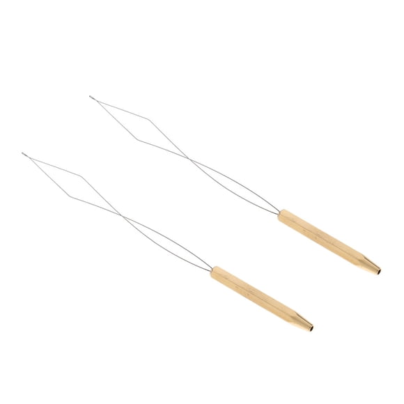 2 Pieces Fly Tying Bobbin Threader Half Hitch Tool Fly Tying Tools Stainless