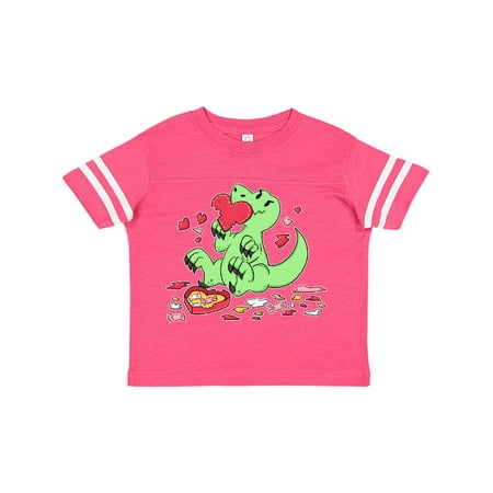 

Inktastic Raptor Destroying Heart Chocolate Box Gift Toddler Boy or Toddler Girl T-Shirt