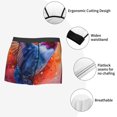 thumbnail image 6 of Balery Vibrant Hummingbird Watercolor Art Men's Boxer Briefs, Soft and Breathable Cotton Underwear with nylon Waistband-Large, 6 of 9