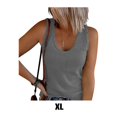 thumbnail image 5 of Qarigey Camisetas sin mangas de algodón sexys y ajustadas para mujeres Be Center Of Attention Womens Vest Top Tank Top Mujeres Black Vest Top Prendas para la parte del cuerpo gris, 1 XXL, 5 of 5