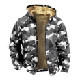 thumbnail image 3 of Mens Outerwear Jackets Hooded Zip Up Fleece Lined School Outfits for Teachers,Grey,2XL, 3 of 4