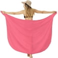 thumbnail image 3 of HAPPY BAY Women's Bikini Skirt Sarong Swimwear Swim Cover up Summer Wraps Swimsuit Beach Wrap Coverups for Women Beachwear One Size Pink, Plain, 3 of 5
