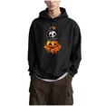 thumbnail image 2 of Yteetum Halloween Hoodies for Women Oversized Long Sleeve Drawstring Pullover Hooded Sweatshirts Tops Fall Casual Graphic Printed Loose Lightweight Comfy Sweatshirt, 2 of 7