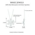 thumbnail image 6 of Rosec Jewels Certified Moissanite Snowflake Necklace for Women - with Chain - D-VS1 Quality - Gift for Christmas, 14K White Gold, 6 of 7