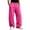 Hot Pink, variant on Mens Baggy Sweatpants Loose Fit Wide Leg Elastic Waist Sweat Pants Open Bottom Athletic Pockets Jogging Pants