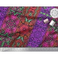 thumbnail image 1 of Soimoi Poly Georgette Fabric Stripe & Mandala Kaleidoscope Print Sewing Fabric Yard 52 Inch Wide, 1 of 3