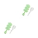 thumbnail image 2 of Ounissouiy Molde para hacer bolas de arroz, bricolaje, cocina de 3 cavidades, máquina para hacer rollos de mano antideslizante, comedor casero, Verde 2piezas, 2 of 6