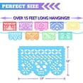 thumbnail image 2 of Novelty Place 2 Pack 30Ft (15Ft x 2) 18 Pcs Mexican Party Banners - Felt Papel Picado Banner - Mexican Fiesta Party Decorations for Dia De Los Muertos, Day of the Dead, Cino de Mayo, 2 of 7