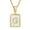 Gold G (Including Chain), variant on Jewelry Initial Pendant Necklace for Men Womens, 18K Gold Plated Stainless Steel Square Letter Capital Necklace Alphabets from A-Z Figaro Chain Necklace
