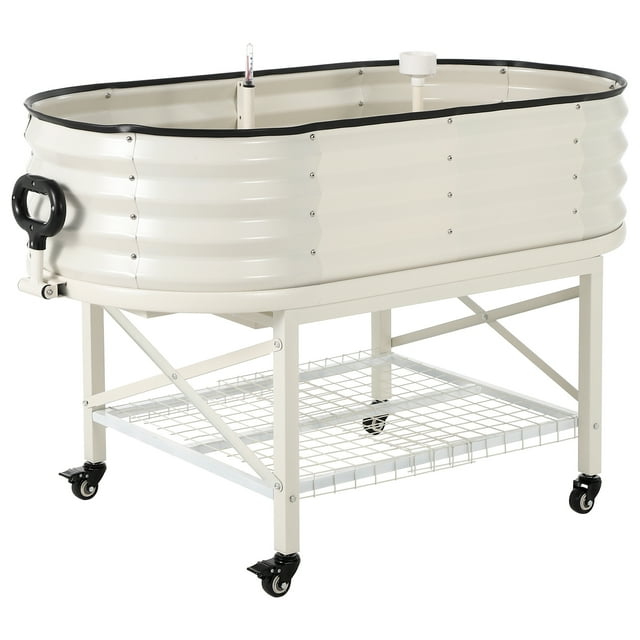 Reinforced Galvanized Steel Raised Garden Bed – Planter Box with Bird Protection Net, PVC Cover & Gloves, Sturdy Frame, Weatherproof, Easy Assembly, For Vegetables, Flowers & Herbs, Garden, Outdoor