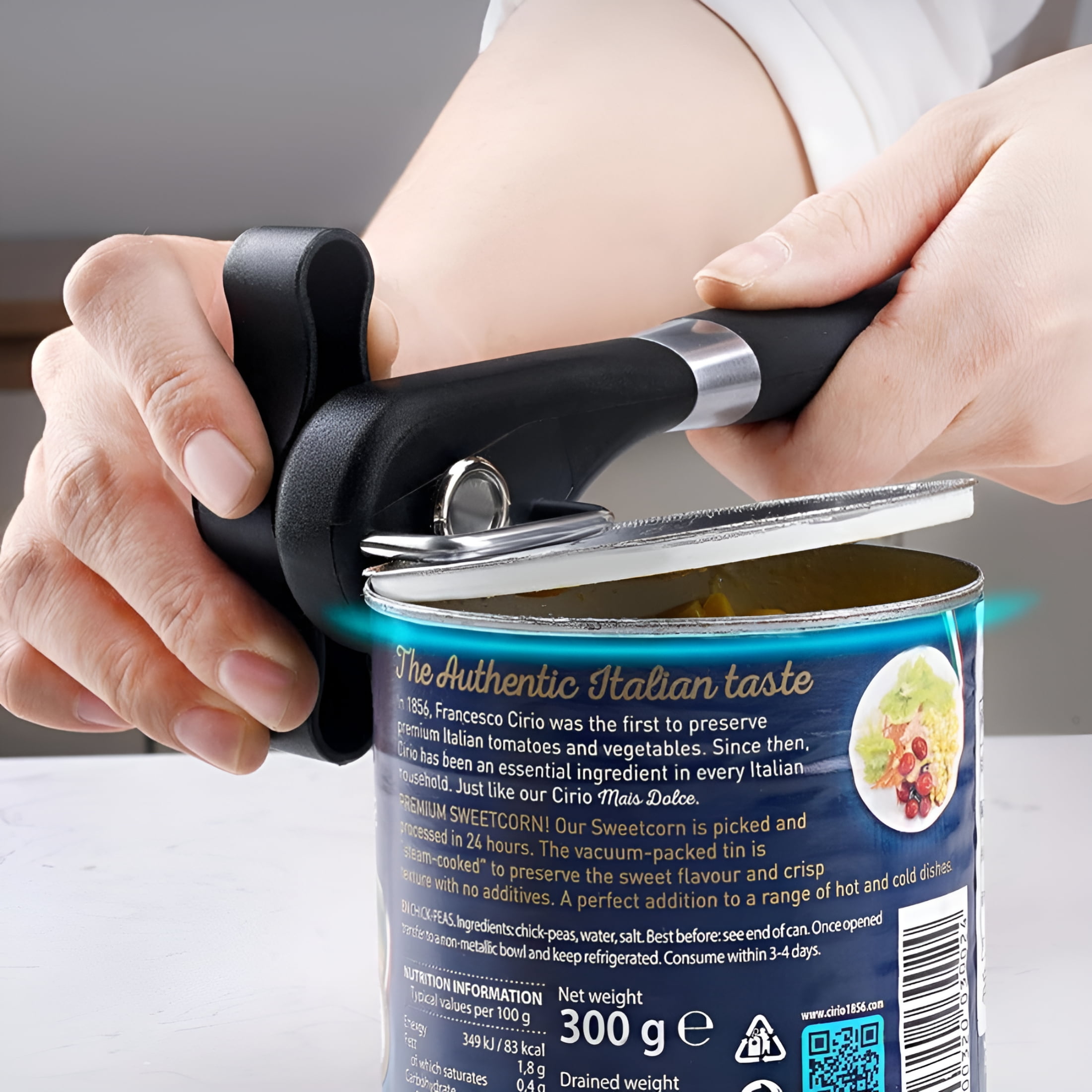 3-in-1 Manual Can Opener – Heavy-Duty Stainless Steel With Bottle Opener & Magnet, Ergonomic Handheld Design 2 thumbnail image