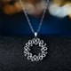 thumbnail image 1 of Collar para mujer, joyería para mujer, collar de flores de cobre, colgante de cristal para mujer, cadena de clavícula, regalo, collar de cobre, 1 of 2