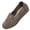 Exquisite Shoes - Gray, variant on Samdudou Womens Loafers Casual Slip On Flat Shoes Closed Toe Faux Suede Moccasins with Metallic Flower Embellishment for Daily Work