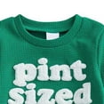 thumbnail image 4 of TTUHYWXI 2Pcs Newborn Baby Boy St Patricks Day Outfit Waffle Knit Sweatshirt T-Shirt Top Pants Set Toddler Fall Winter Clothes (Green, 12-18 Months), 4 of 7