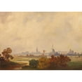 thumbnail image 2 of Friedrich Voltz 24x18 Black Ornate Framed Double Matted Museum Art Print Titled: Autumn Landscape in Holland (1846), 2 of 5