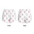 thumbnail image 4 of Disketp Girl Rabbit Print Women's Shorts Workout Shorts for Athletic Gym Running Shorts with Phone Pockets X-Large, 4 of 8