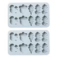 thumbnail image 1 of Molde para hornear de cocina, molde de silicona con forma de hoja de bellota y ardilla de 10 orificios, herramienta para hornear cubitos de hielo, molde para goteo de pasteles, 1 of 5