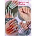 thumbnail image 2 of 504PCS NO C CURVE Clear Nail Tips for Acrylic Nails Professional, 3XL Extra Long Flat Tapered Square Nail Tips, 12 Sizes Half Cover Straight French Fake Nail Tips for Nail Salons Home, 2 of 7