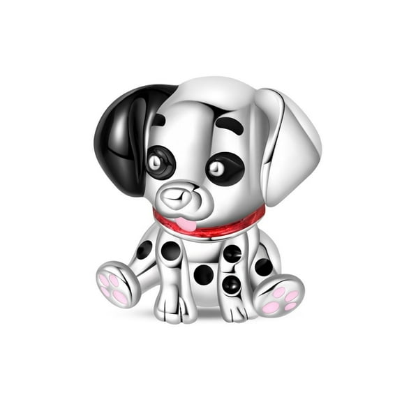 KUNSIR 925 Sterling Silver Charm Cute Puppy Dog Beads For European Bracelet Gift