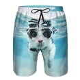 thumbnail image 3 of Pofeuu Swimming Cat Goggles Prin Men's Swim Trunks Quick Dry Bathing Suit Swimming Board Shorts Mesh Lining Beach Swimwear-3X-Large, 3 of 6