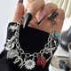 thumbnail image 1 of Pulseras para mujer, regalos para mujer, pulsera de aleación con colgante de corazón estilo punk exagerado, pulsera de moda para mujer, pulsera para hombre y mujer., 1 of 5