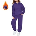 thumbnail image 2 of Coerni Boys Girls Hoodie and Sweatpants Set for Kids Cotton Warm Athletic Sweatsuit Youth Fleece Sweatshirt Outfits Trendy Suit, 2 of 7