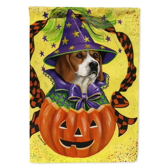 Carolines Treasures PPP3015CHF Beagle Halloweenie Flag Canvas House Size  Large multicolor