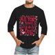thumbnail image 5 of Camisas de Manga Larga para los Hombres Día de San Valentín Impresión Cuello Redondo Moda Casual, Mezcla de Poliéster de Lino de Algodón para Primavera Verano, 5 of 8