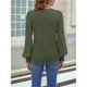 thumbnail image 5 of Blusas Informales Elegantes para Mujer, Blusas de Moda para Negocios, Camisas de Larga con Cuello Redondo, Conjuntos de Otoño para Maestras. Verde L, 5 of 7