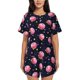 thumbnail image 1 of Fotbe Cartoon Donut Planets Conjunto de Pijama Estampado para Mujer, 2 Piezas, Ropa de Dormir con Camiseta de Manga Corta y Shorts Suaves-3X-Large, 1 of 6