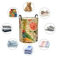 thumbnail image 6 of Daiia Vintage Bird Round Laundry Basket with Handles Thickened Waterproof Circular hamper,Dirty Clothes Storage Basket for Bedroom,Bathroom,College Dorm-Medium, 6 of 8