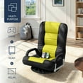 thumbnail image 5 of Best Choice Products 360-Degree Swivel Gaming Floor Chair w/ Armrest Handles, Foldable Adjustable Backrest - Black/Yellow, 5 of 11