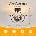 thumbnail image 2 of Modern Semi Flush Mount Chandelier 4-Light Small Crystal Oil Rubbed Bronze Metal Ceiling Light Fixture Ceiling Lamp for Foyer Kitchen Hallway Bathroom Bedroom Dining Room, 2 of 7