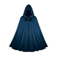 thumbnail image 2 of Hvyesh Renaissance Hooded Cape Men Women Velvet Cloak Victorian Capelet Medieval Hobbit Halloween Costume, 2 of 4