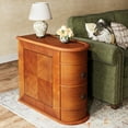thumbnail image 2 of Finmind End Table with 2 Drawers, Slim Sofa Side Table and Nightstand, Brown, 2 of 10