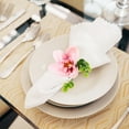 thumbnail image 5 of Raindrops Napkin Ring Holders Pink Plastic 6Pcs 3.1x2.4x2.0in, 5 of 6
