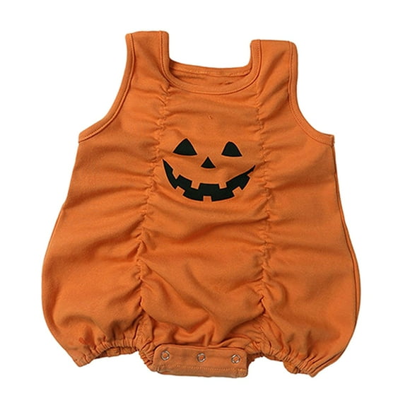 Traje De Halloween Para Niña Bebé, Mono Infantil Con Estampado De Calabaza Estilo Coreano De Otoño