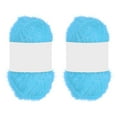 thumbnail image 1 of 2 ovillos de 109 yardas de hilo Scrubbie, hilo de brillo de poliéster para paños de cocina, ganchillo, tejido, manualidades, mantas, alfombras, suéteres, bufandas, gorros, azul cielo, 1 of 6