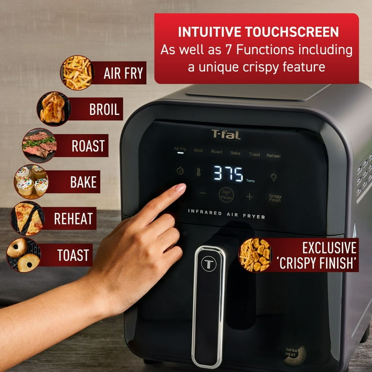 T-fal Infrared Air Fryer, Easy Fry Collection, 6.3 Quart T-fal Infrared Air Fryer, Easy Fry Collection, 6.3 Quart