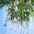 thumbnail image 5 of 100 Pcs Origami Paper Cranes, Handmade Folded Origami Paper Crane String Garland for Wedding Party Backdrop Home Decoration, White, 5 of 6