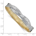 thumbnail image 2 of Leslie's Real 14kt & White Rhodium Mesh Reversible Stretch Bracelet; for Adults and Teens; for Women and Men, 2 of 2