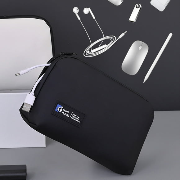 Birdeem Electronic Bag Travel Cable Accessories Bag Waterproof Double Layer Electronics Organizer Portable Storage Case for Cable, Cord, Charger, Phone, Adapter, Power Bank, Kindle, Hard Drives