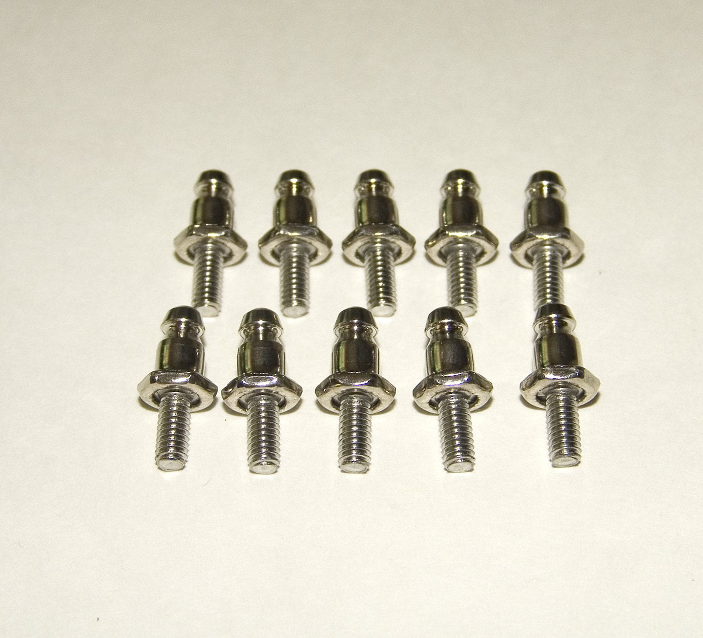 Lift The Dot Stud Nickel Brass with a #8-32 3/8" Stainless Machine Screw 10 Pc. 