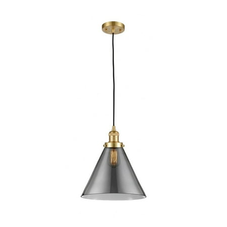 

Innovations 201C-SG-G43-L X-Large Cone 1 Light Mini Pendant part of the Franklin Restoration Collection Satin Gold